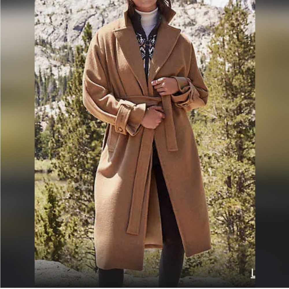 Stylish Tan Belted Coat